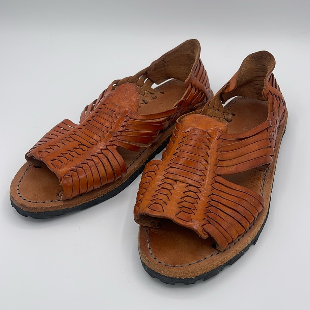 Huarache Sandals, caramel brown